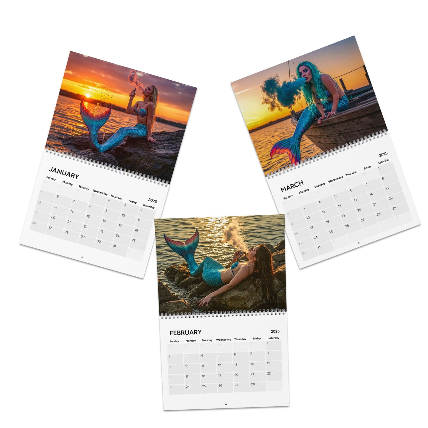 2025 Mischievous Mermaids Calendar – Nautical Decor for Ocean Lovers