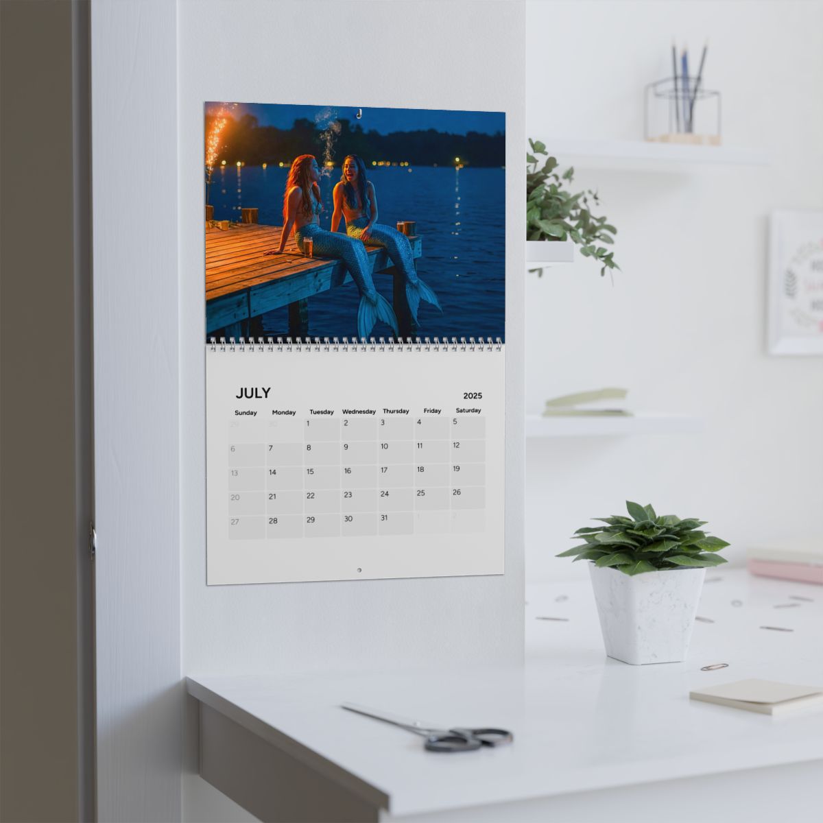 2025 Mischievous Mermaids Calendar – Nautical Decor for Ocean Lovers