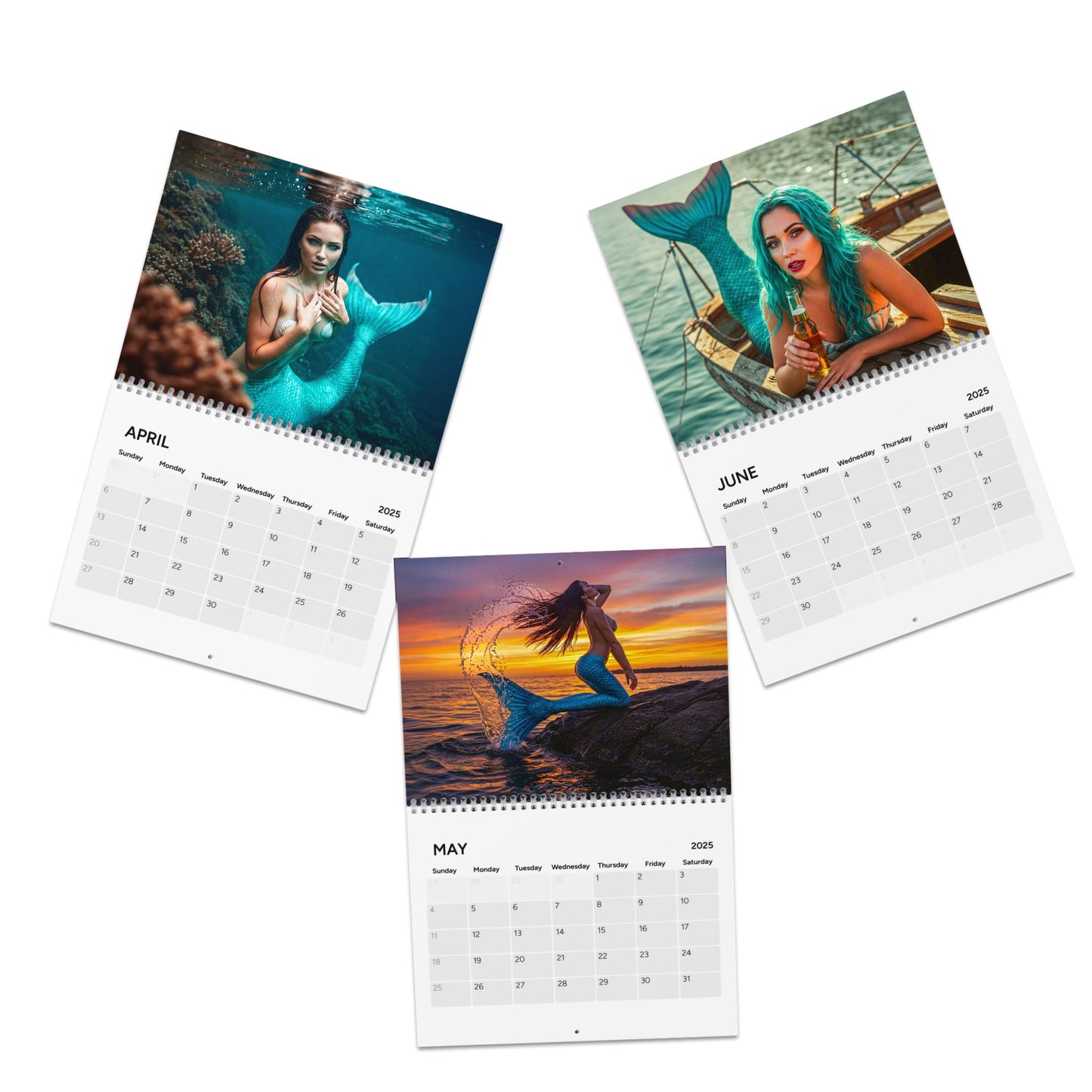 2025 Mischievous Mermaids Calendar – Nautical Decor for Ocean Lovers